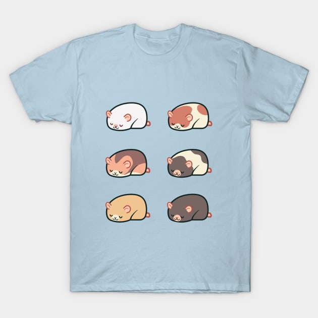 Sleepy Syrian Hamster Pack T-Shirt by KadyIllustrates